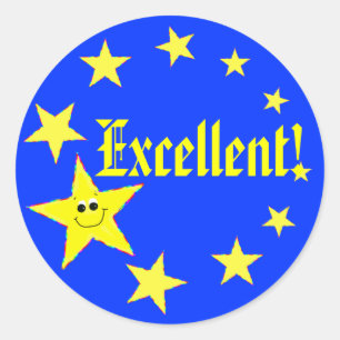 Etiquetas excelentes da escola das estrelas