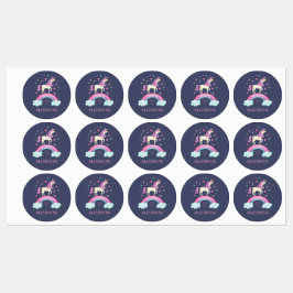 Etiquetas Faculdade de Arco-Íris Roxo-Roxo