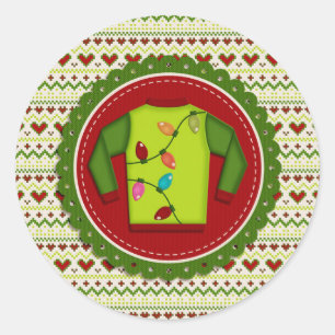 Etiquetas feias do partido da camisola do Natal