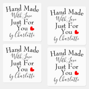Etiquetas Feita À Mão Com Amor Apenas Para Você Personalizad