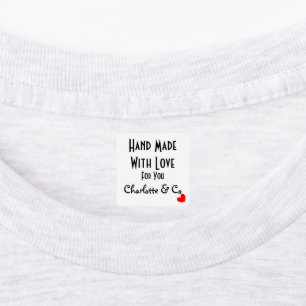 Etiquetas Feita À Mão Com Amor Para Você Personalizada