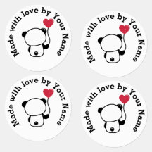 Feita com amor por você Panda Panda Ferro-On
