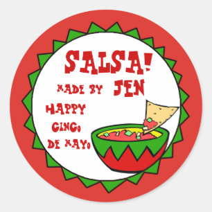 Etiquetas feitas sob encomenda da salsa para a