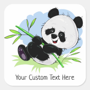 Etiquetas feitas sob encomenda do texto da panda