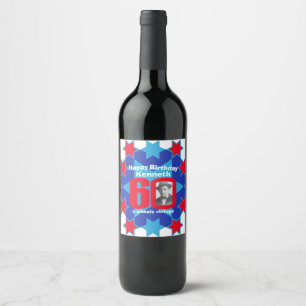 etiquetas feitas sob encomenda do vinho da 60th