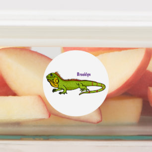 Etiquetas Feliz desenho da iguana verde