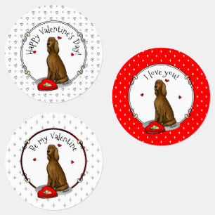 Etiquetas Feliz dia de os namorados Be Mine Irish Setter (ve