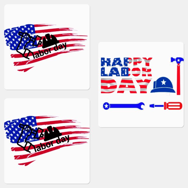 Etiquetas Feliz dia do trabalho (Grupo)