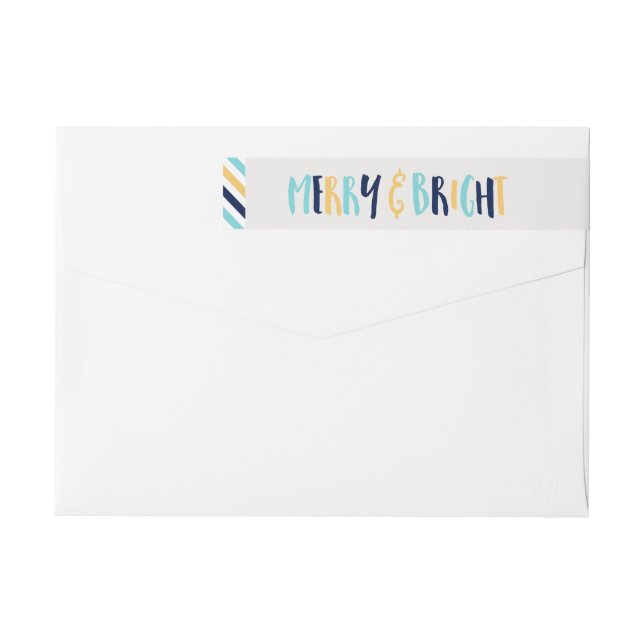 Etiquetas Feliz e Natal brilhante (Verso)