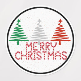 Etiquetas Feliz Natal Árvores Espirais
