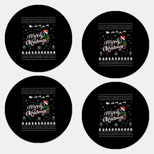 Etiquetas Feliz Natal Engraçado (Grupo)