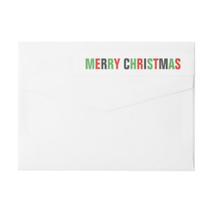 Etiquetas Feliz Natal - Feriado de Letras Coloridas