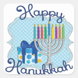 Etiquetas felizes de Hanukkah