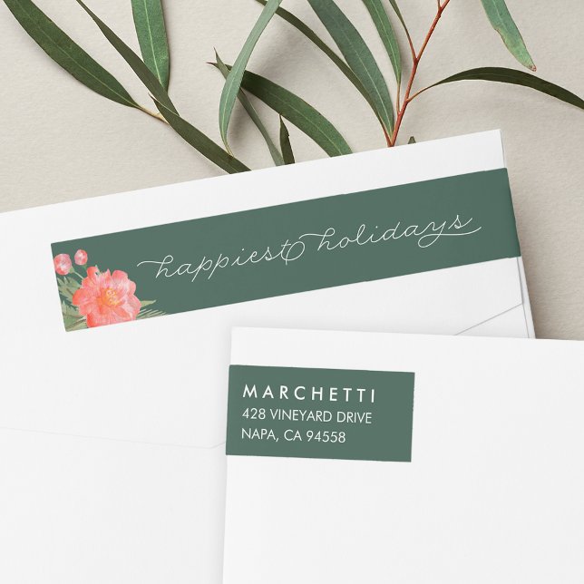 Etiquetas Feriado de Peony de inverno (Criador carregado)