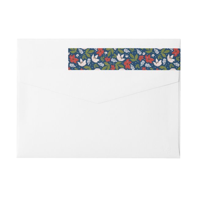 Etiquetas Férias Festivas Floral (Verso)