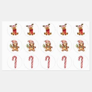 Etiquetas Festive Christmas Shapes Sticker Pack