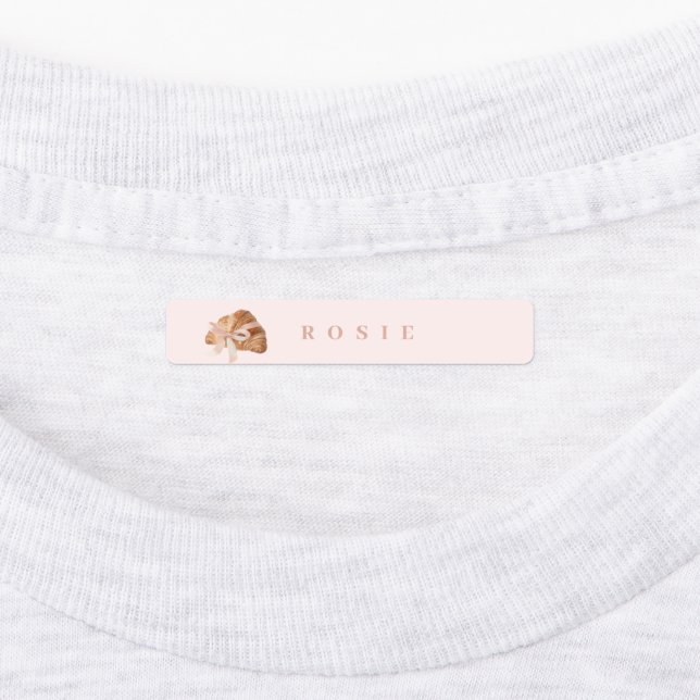 Etiquetas Fita Rosa Coquette Personalizada (Afixado)