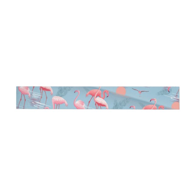 Etiquetas Flamingos Padrão 1 (Individual)