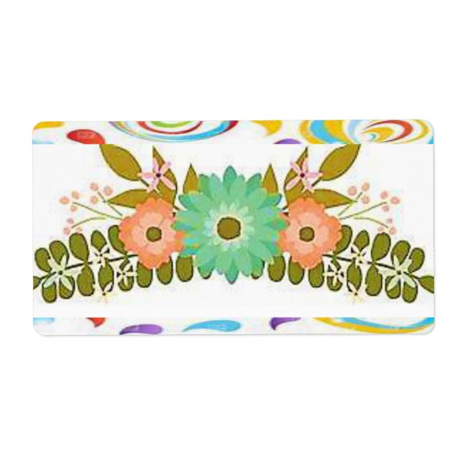 Etiquetas Florais (Frente)