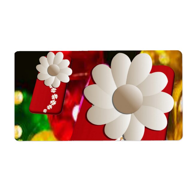 Etiquetas Florais (Frente)