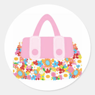 etiquetas florais da bolsa bonito