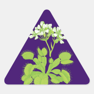 Etiquetas florais da planta carnívora