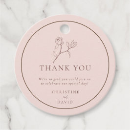 Etiquetas florais de Rosa boêmia simples