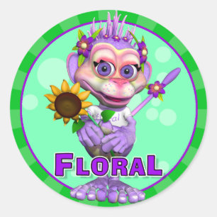 Etiquetas florais do divertimento