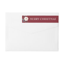 Floral Burgundy Blush Feliz Feriado de Natal
