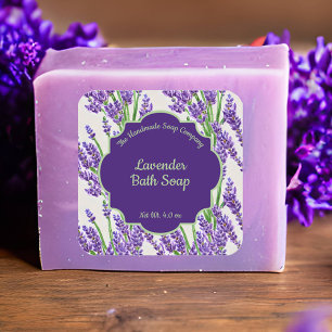 Etiquetas Flores de Lavanda à prova de água Sabão e Bath