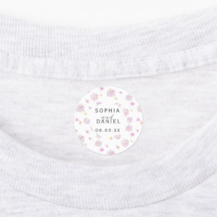 Etiquetas Flores de primavera aquarela Personalizada Casamen
