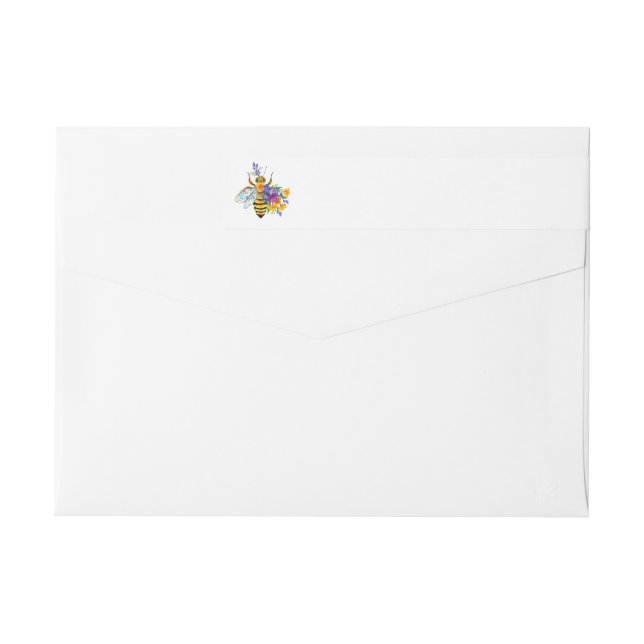 Etiquetas Flower bee with wild plants (Verso)