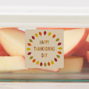 Etiquetas Folhas de Carvalho de Ação de Graças