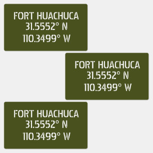 Etiquetas Fort Huachuca Latitude Longitude à prova d'água