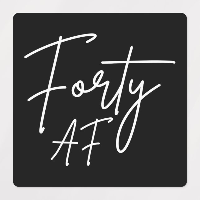 Etiquetas Forty AF I - Birthday Gift (Design 1)