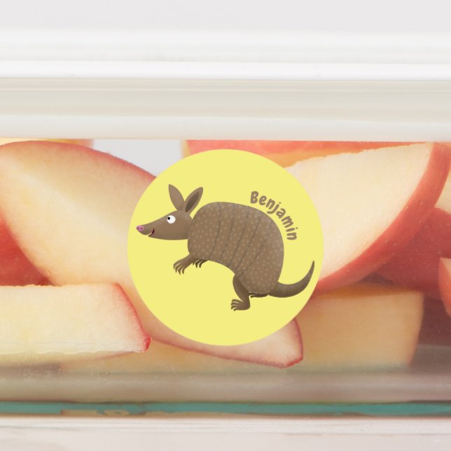 Etiquetas Foto feliz de tatu engraçado (Afixado)