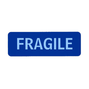 Etiquetas frágeis do tema azul simples