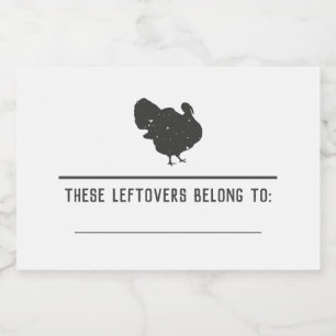 Etiquetas Friendsgiving das sobras da acção de