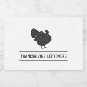 Etiquetas Friendsgiving das sobras da acção de