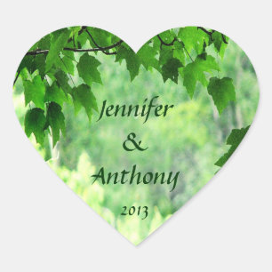 Etiquetas frondosas do casamento