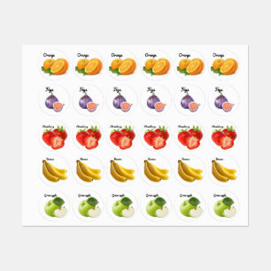 Etiquetas Frutas bonitas Designs de diversão para rótulos es