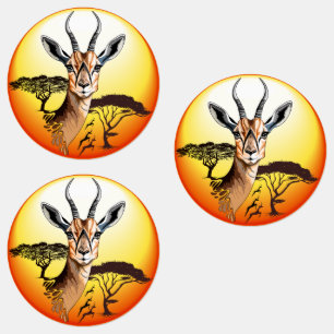 Etiquetas Gazelle African Antelope Wild Animal