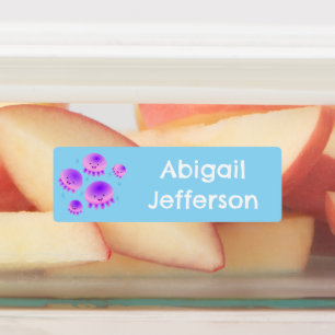 Etiquetas Geleia roxa rosa-branca kawaii personalizada