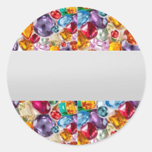 Etiquetas GEMS Jewels Impressão TEXT ou Handwrite