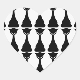 Etiquetas góticos da silhueta do gato preto