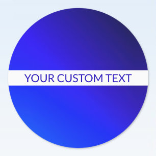 Etiquetas Gradiente Azul & Texto Editável na Faixa Branca