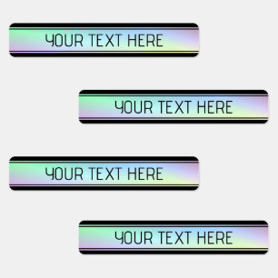 Etiquetas Gradiente Colorido Moderno e Texto Editável