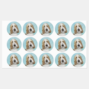 Etiquetas Grand Basset Griffon Vendeen - Arte Original para