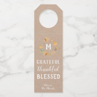 Etiquetas Grateful Bottle Hanger