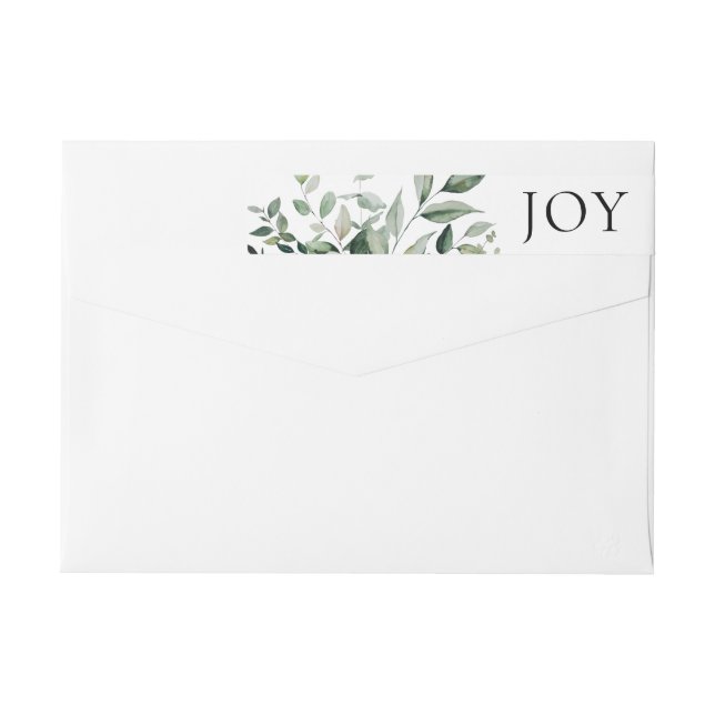 Etiquetas Greenery JOY Holiday (Verso)